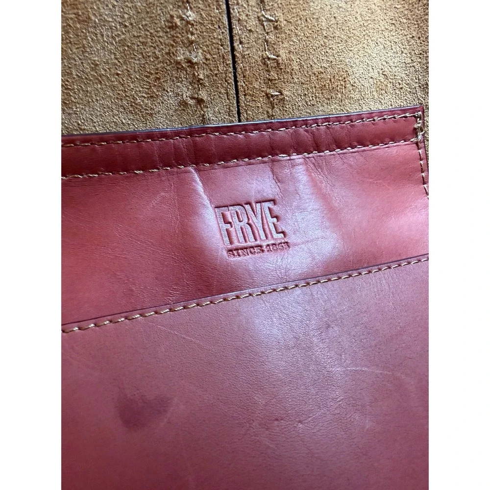 FRYE Ilana‎ Red Color Block Bucket Hobo Bag Purse RARE Boho Western
